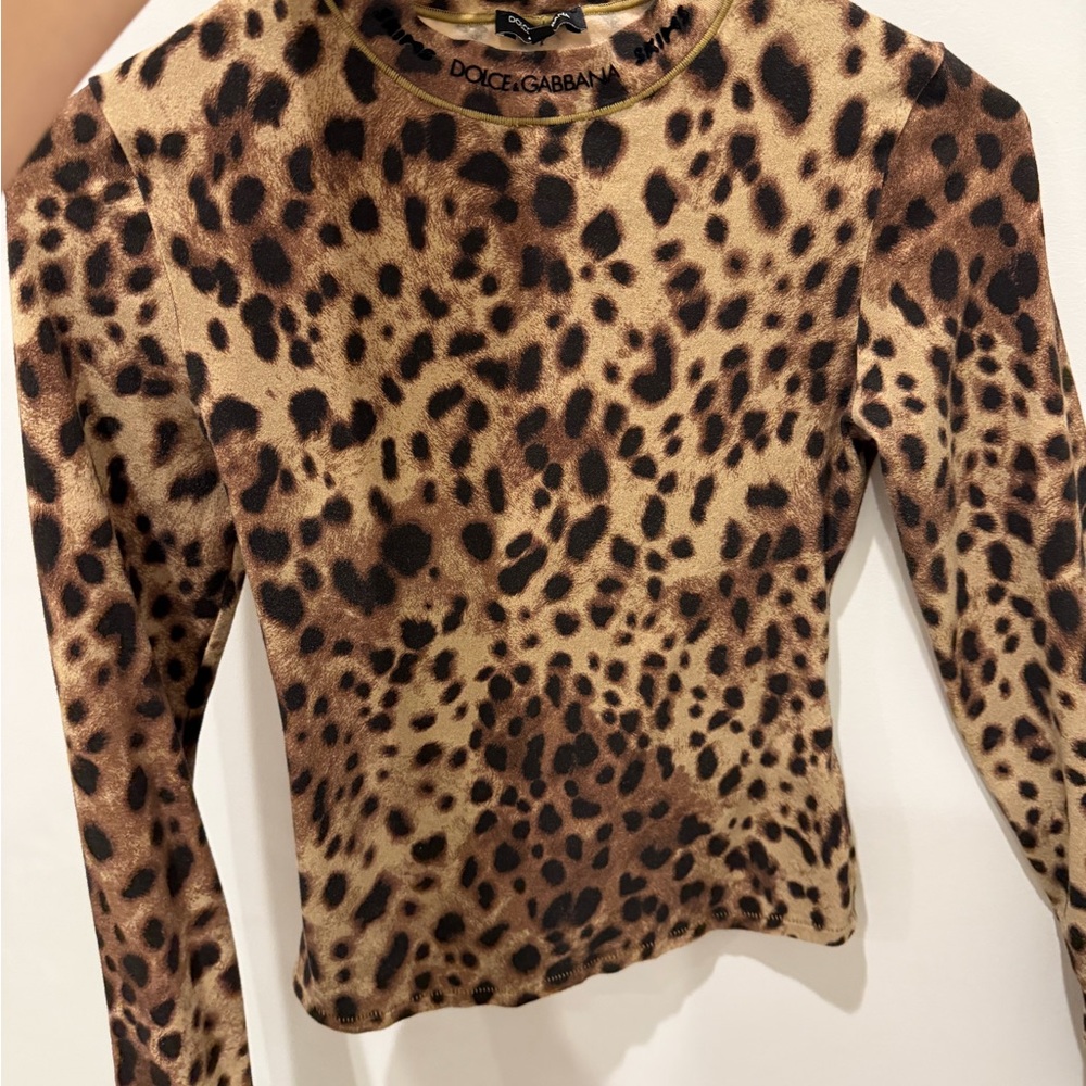 Dolce & Gabbana X SKIMS Leopard Print Women's Top